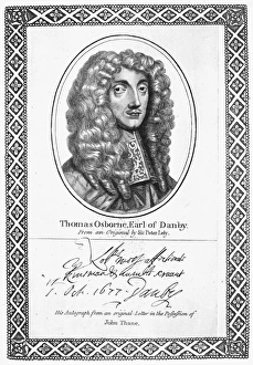 THOMAS OSBORNE (1632-1712). 1st Earl of Danby. Etching, English, 1819 THOMAS OSBORNE (1632-1712). 1st Earl of Danby. Etching, English, 1819