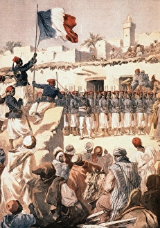 TIMBUKTU, 1894. French forces seize the Saharan city of Timbuktu from the Tuaregs TIMBUKTU, 1894. French forces seize the Saharan city of Timbuktu from the Tuaregs