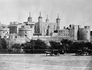 TOWER OF LONDON, 1890s. View of the Tower of London, dominated by the White Tower TOWER OF LONDON, 1890s. View of the Tower of London, dominated by the White Tower