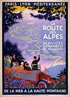 Roger Gallery: TRAVEL POSTER, c1920. French poster promoting tourism in the Alps. Lithograph by Roger Broders
