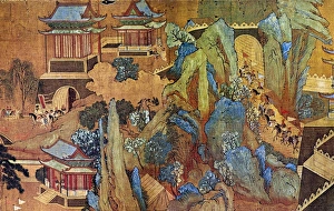 The triumphal entry of Han emperor Liu Bang into the imperial capital of Chang'an The triumphal entry of Han emperor Liu Bang into the imperial capital of Chang'an