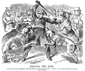 TURKEY: KEEPING THE RING. The Sultan of Turkey, Abdul-Hamid II, is represented TURKEY: KEEPING THE RING. The Sultan of Turkey, Abdul-Hamid II, is represented