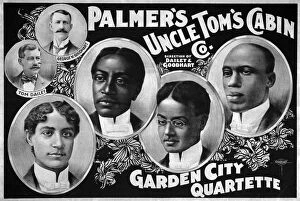 UNCLE TOM'S CABIN COMPANY. Lithograph poster for Palmers Uncle Toms Cabin Company