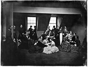 Unidentified group of young women: daguerreotype, c1850, by Southworth & Hawes, Boston Unidentified group of young women: daguerreotype, c1850, by Southworth & Hawes, Boston
