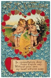 VALENTINE'S DAY CARD. Printed in Germany, 1910 VALENTINE'S DAY CARD. Printed in Germany, 1910