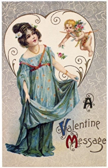 VALENTINE'S DAY CARD. Printed in Germany, 1915 VALENTINE'S DAY CARD. Printed in Germany, 1915