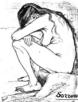 VAN GOGH: SORROW, 1882. Pencil drawing, by Vincent Van Gogh, 1882