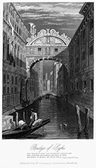 VENICE: BRIDGE OF SIGHS. View of the Bridge of Sighs in Venice, Italy VENICE: BRIDGE OF SIGHS. View of the Bridge of Sighs in Venice, Italy