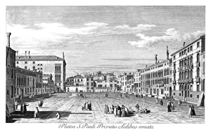VENICE: CAMPO SAN POLO. Campo San Polo in Venice, Italy, with Palazzo Corner Mocenigo VENICE: CAMPO SAN POLO. Campo San Polo in Venice, Italy, with Palazzo Corner Mocenigo