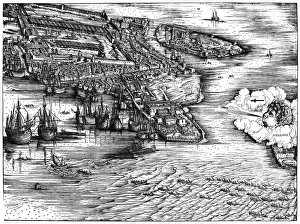 VENICE: HARBOR, c1500. Ships in the harbor of Venice VENICE: HARBOR, c1500. Ships in the harbor of Venice
