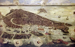 17th Century Gallery: VENICE: MAP, 17TH CENTURY. Map of Venice by Guiseppe Heintz, 17th century