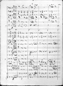 Images Dated 7th April 2010: VERDI: ERNANI, 1844. Autograph manuscript of an aria with chorus from Guiseppe