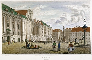 VIENNA, 1822. Amhof, Vienna, Austria. Steel engraving, English, 1822 VIENNA, 1822. Amhof, Vienna, Austria. Steel engraving, English, 1822