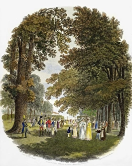 VIENNA: AUGARTEN, 1823. The Augarten, Vienna. Steel engraving, English, 1823 VIENNA: AUGARTEN, 1823. The Augarten, Vienna. Steel engraving, English, 1823