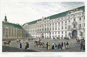 VIENNA: PALACE, 1823. Square of the Imperial Palace, Vienna, Austria VIENNA: PALACE, 1823. Square of the Imperial Palace, Vienna, Austria