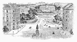VIENNA: PLAZA, 1889. Schwarzenbergplatz at Vienna, Austria. Line engraving, 1889 VIENNA: PLAZA, 1889. Schwarzenbergplatz at Vienna, Austria. Line engraving, 1889