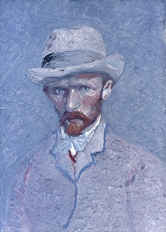 VINCENT VAN GOGH (1853-1890). Dutch painter. Self-portrait. Oil on canvas, 1887 VINCENT VAN GOGH (1853-1890). Dutch painter. Self-portrait. Oil on canvas, 1887
