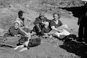 VIRGINIA: FAMILY, 1935. Dicee Corbin with some of her children, in Shenandoah National VIRGINIA: FAMILY, 1935. Dicee Corbin with some of her children, in Shenandoah National