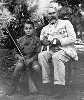 VITO CASCIO FERRO (1862-1945). Sicilian gangster. Photographed with his nephew, c1920 VITO CASCIO FERRO (1862-1945). Sicilian gangster. Photographed with his nephew, c1920