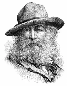 Images Dated 27th April 2007: WALT WHITMAN (1819-1892). American poet. Wood engraving, 1876