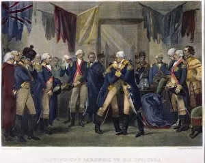 Pearl Street Gallery: WASHINGTONs FAREWELL. General Washingtons farewell to his officers at Fraunces Tavern in New York on 4 December 1783