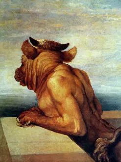 Images Dated 2nd April 2010: WATTS: THE MINOTAUR. The Minotaur by George Frederic Watts. Oil on canvas