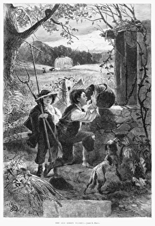 WELL, c1870. The Old Oaken Bucket. Engraving by John S. Davis, c1870 WELL, c1870. The Old Oaken Bucket. Engraving by John S. Davis, c1870
