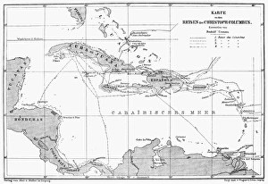 WEST INDIES MAP, c1890. A German Map of Cuba, Jamaica and Hispaniola, c1890 WEST INDIES MAP, c1890. A German Map of Cuba, Jamaica and Hispaniola, c1890