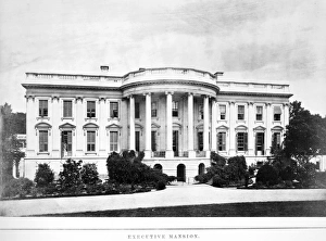 THE WHITE HOUSE. An exterior view of the White House, Washington, D THE WHITE HOUSE. An exterior view of the White House, Washington, D