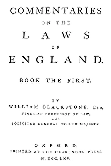 WILLIAM BLACKSTONE (1723-1780). English jurist WILLIAM BLACKSTONE (1723-1780). English jurist