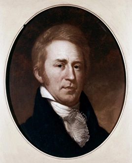 WILLIAM CLARK (1770-1838). American explorer. Oil on canvas by Charles Willson Peale WILLIAM CLARK (1770-1838). American explorer. Oil on canvas by Charles Willson Peale