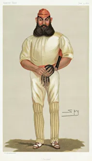 WILLIAM GILBERT GRACE (1848-1915). English cricketer. Caricature lithograph, 1877 WILLIAM GILBERT GRACE (1848-1915). English cricketer. Caricature lithograph, 1877