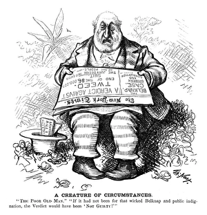 WILLIAM M. TWEED (1823-1878). American politician. Cartoon, 1876, by Thomas Nast WILLIAM M. TWEED (1823-1878). American politician. Cartoon, 1876, by Thomas Nast