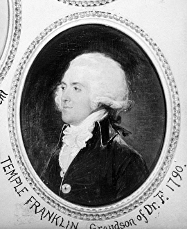 WILLIAM TEMPLE FRANKLIN (1760-1823). Benjamin Franklin's grandson and secretary WILLIAM TEMPLE FRANKLIN (1760-1823). Benjamin Franklin's grandson and secretary