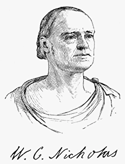 WILSON CARY NICHOLAS (1761-1820). American political leader. Line drawing, 19th century WILSON CARY NICHOLAS (1761-1820). American political leader. Line drawing, 19th century