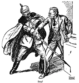 Wilson and the Kaiser. American cartoon by Rollin Kirby from the New York World, 1916 Wilson and the Kaiser. American cartoon by Rollin Kirby from the New York World, 1916