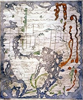 Mappa Mundi Gallery: WORLD MAP, 11th CENTURY. The Cottonian or Anglo-Saxon World Map