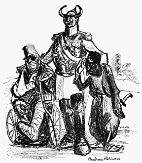 WORLD WAR I: CARTOON, 1915. The New Triple Alliance WORLD WAR I: CARTOON, 1915. The New Triple Alliance
