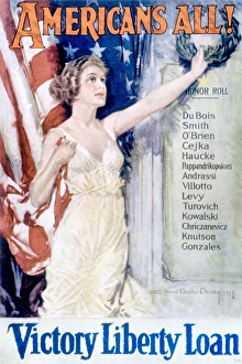 WORLD WAR I: LIBERTY LOAN, 1919. Americans All! Victory Liberty Loan WORLD WAR I: LIBERTY LOAN, 1919. Americans All! Victory Liberty Loan