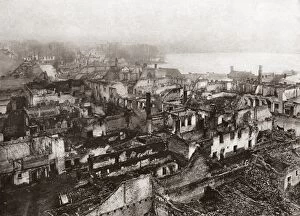 WORLD WAR I: ORTELBURG. View of the destruction of Ortelburg as seen from the roof