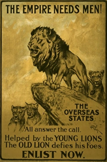 WORLD WAR I: RECRUITMENT. British recruitment advertisement. Illustration by Arthur Wardle WORLD WAR I: RECRUITMENT. British recruitment advertisement. Illustration by Arthur Wardle