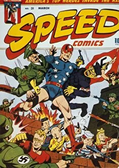 Cover Gallery: WORLD WAR II: COMIC BOOK. Captain Freedom and friends battle the Axis powers