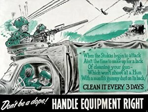 Jeep Gallery: WORLD WAR II POSTER, 1943. U.S. Army poster promoting proper use of equipment and supplies