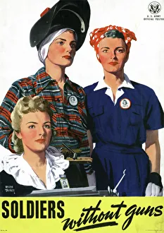 WWII: POSTER, c1944. Soldiers Without Guns. Lithograph by Adolph Triedler, 1944 WWII: POSTER, c1944. Soldiers Without Guns. Lithograph by Adolph Triedler, 1944