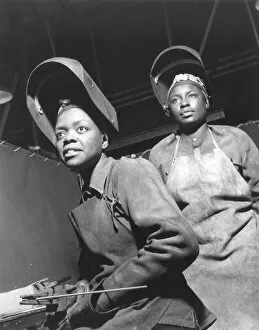 Gordon Parks Gallery: WWII: WOMEN WELDERS at the Landers, Frary and Clark Plant, New Britain, Connecticut
