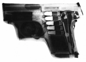 X-RAY OF AUTOMATIC PISTOL. American, 1928 X-RAY OF AUTOMATIC PISTOL. American, 1928