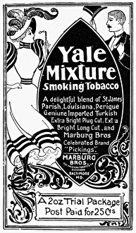 YALE MIXTURE TOBACCO, 1893. American magazine advertisement, 1893 YALE MIXTURE TOBACCO, 1893. American magazine advertisement, 1893