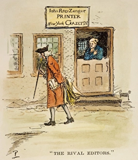 ZENGER AND BRADFORD, 1730s. William Bradford, John Peter Zengers rival publisher ZENGER AND BRADFORD, 1730s. William Bradford, John Peter Zengers rival publisher