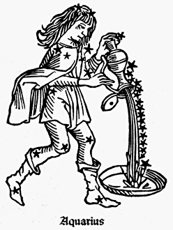 ZODIAC: AQUARIUS, 1482. Aquarius, the water-bearer ZODIAC: AQUARIUS, 1482. Aquarius, the water-bearer
