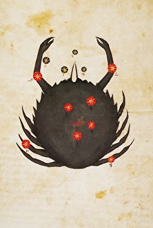 ZODIAC: CANCER, c1350. Manuscript illumination, Polish, c1350 ZODIAC: CANCER, c1350. Manuscript illumination, Polish, c1350